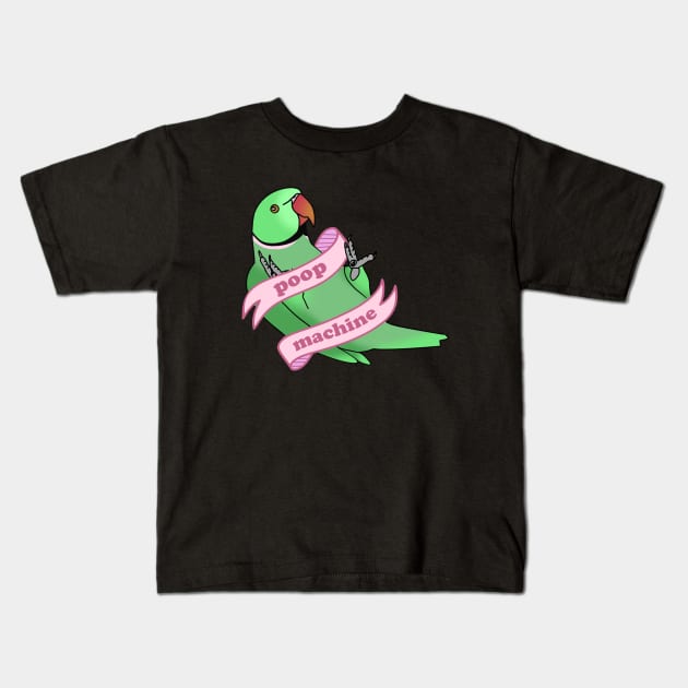 Poop Machine Green Ringneck Kids T-Shirt by FandomizedRose